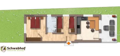 Grundriss der Unterkunft Ferienwohnungen Schwabhof