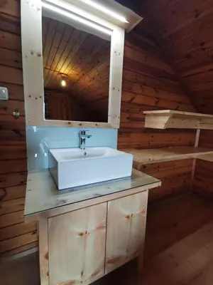 Ein Badezimmer in der Unterkunft Almhütte Kristabauer