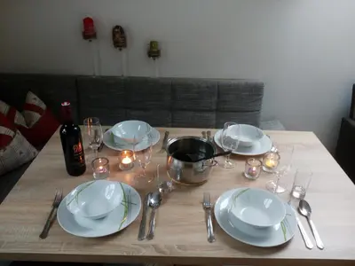 Getränke in der Unterkunft Appartment Stroblhof