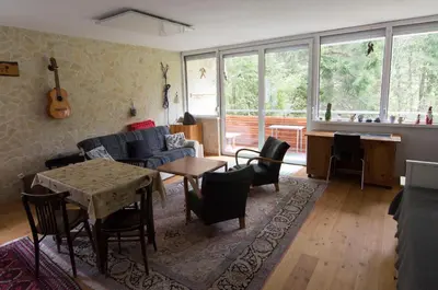 Ein Sitzbereich in der Unterkunft Nordwand Apartment
