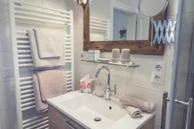 Ein Badezimmer in der Unterkunft Haus Victoria