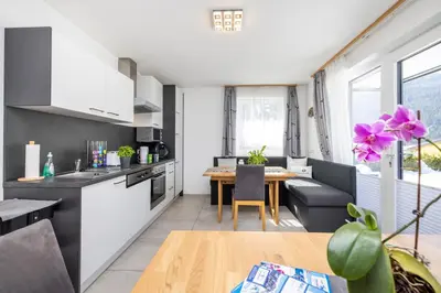 Küche/Küchenzeile in der Unterkunft Fischis Alpen Appartements