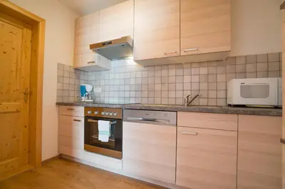 Küche/Küchenzeile in der Unterkunft Haus Petergstamm