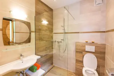 Ein Badezimmer in der Unterkunft Hinterfischbachhof