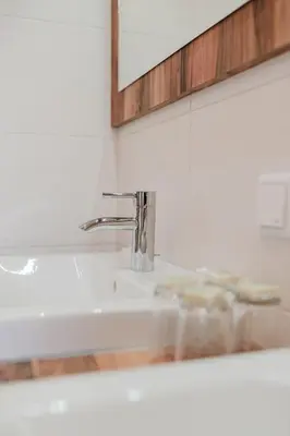 Ein Badezimmer in der Unterkunft Pension Bacherhof