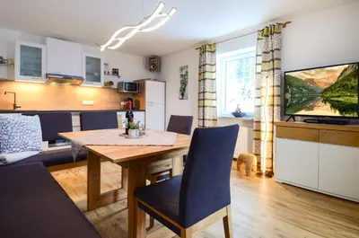 Küche/Küchenzeile in der Unterkunft Apartmenthaus Vergissmeinnicht