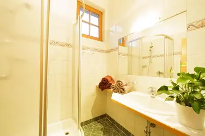 Ein Badezimmer in der Unterkunft Warterhof