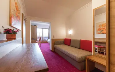 Ein Sitzbereich in der Unterkunft Landhaus Rosengartl