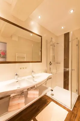 Ein Badezimmer in der Unterkunft Landhaus Rosengartl