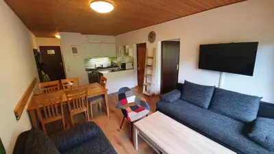 Ein Sitzbereich in der Unterkunft Apartmán Tauplitz