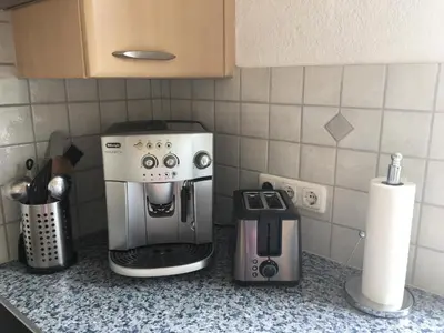Kaffee-/Teezubehör in der Unterkunft Garten Apartment Diwoky