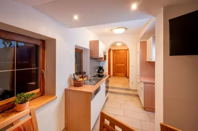 Küche/Küchenzeile in der Unterkunft Ferienhaus Hubertus - PRECHTLHOF