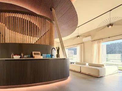 Ein Sitzbereich in der Unterkunft Hotel Pehab - Dachstein Rooftop-Spa