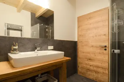 Ein Badezimmer in der Unterkunft Schörghof