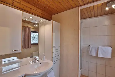 Ein Badezimmer in der Unterkunft Lammerauhof
