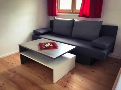 Ein Sitzbereich in der Unterkunft Bergblick