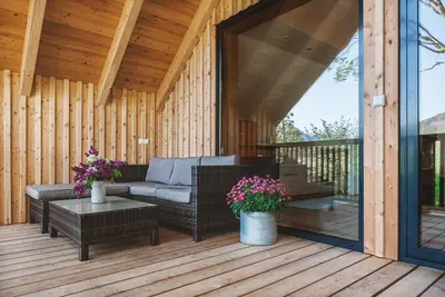 Ein Balkon oder eine Terrasse in der Unterkunft Auszeit beim Oswald