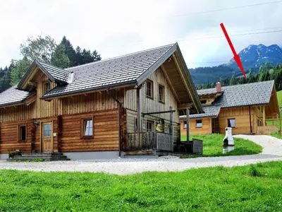 Ein allgemeiner Bergblick oder ein Berglick von des Chalets aus