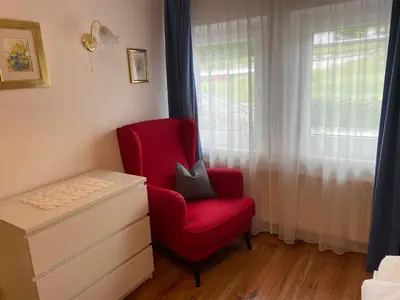 Ein Sitzbereich in der Unterkunft Ferienwohnung Diwoky