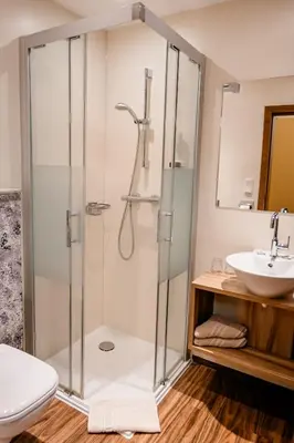 Ein Badezimmer in der Unterkunft Gasthof Zinkenbachmühle