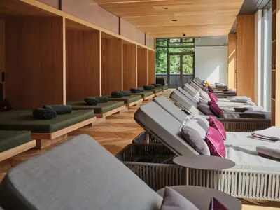 Ein Sitzbereich in der Unterkunft Sporthotel Wagrain