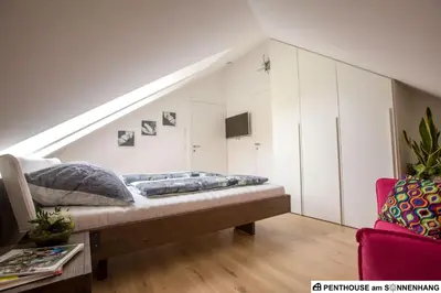 Ein Sitzbereich in der Unterkunft Penthouse am Sonnenhang mit exklusiver Ausstattung