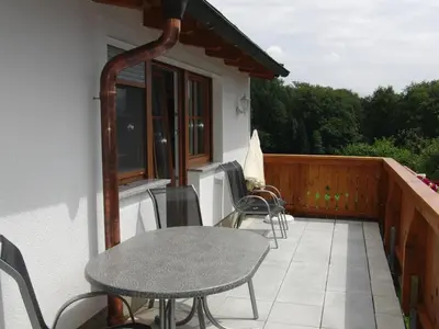 Ein Balkon oder eine Terrasse in der Unterkunft Ferienhof Gassner