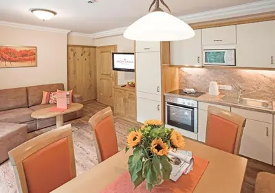 Küche/Küchenzeile in der Unterkunft Wellness-Aparthotel Montana