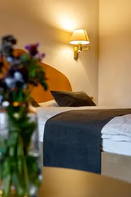 Ein Bett oder Betten in einem Zimmer der Unterkunft Aparthotel Pfeffermühle