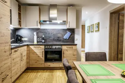 Küche/Küchenzeile in der Unterkunft Haus Löger Apartments Pyhrn Priel