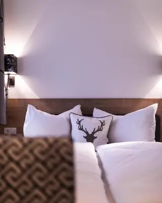 Ein Bett oder Betten in einem Zimmer der Unterkunft Haus Vogelmühle