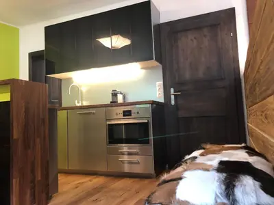 Küche/Küchenzeile in der Unterkunft Style Apartments by Mieze Schindler