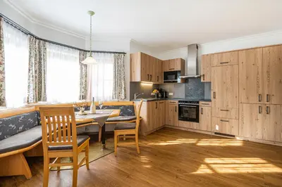 Küche/Küchenzeile in der Unterkunft Appartements Baumanngut