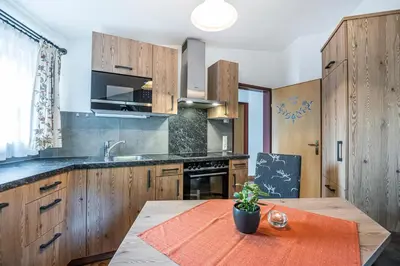 Küche/Küchenzeile in der Unterkunft Appartements Baumanngut