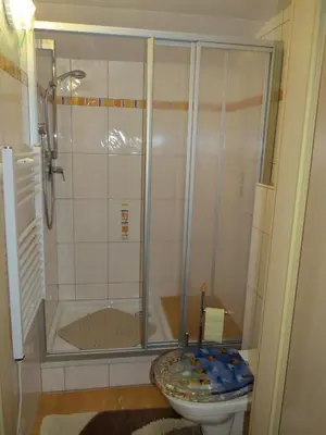 Ein Badezimmer in der Unterkunft Biohof Haus Wieser