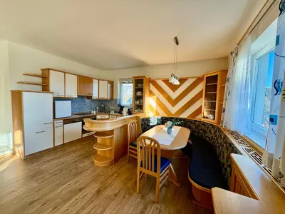 Küche/Küchenzeile in der Unterkunft Ferienwohnung Kathrin