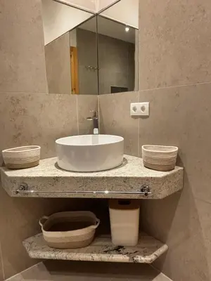 Ein Badezimmer in der Unterkunft Haus Johannes