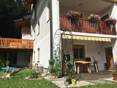 Ein Balkon oder eine Terrasse in der Unterkunft Ferienwohnung Oswald Fuschlsee