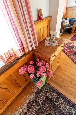 Ein Bett oder Betten in einem Zimmer der Unterkunft Aberseeblick Pension Ellmauer
