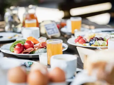 Essen in diesem Bauernhof oder in der Nähe