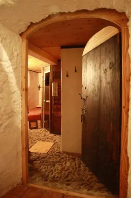 Ein Badezimmer in der Unterkunft Bruggerhaus