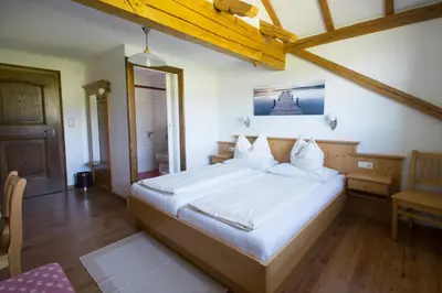 Ein Bett oder Betten in einem Zimmer der Unterkunft Bauernhof Kasleitner
