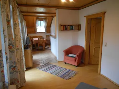 Ein Sitzbereich in der Unterkunft Ferienhaus Peer