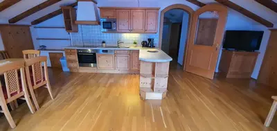 Küche/Küchenzeile in der Unterkunft Schlosserhaus Appartements
