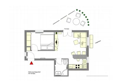 Grundriss der Unterkunft Ferienwohnung Holiday