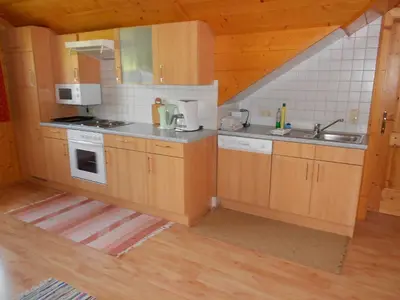 Küche/Küchenzeile in der Unterkunft Ferienwohnung Schmiedbauer