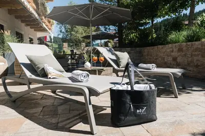 Ein Sitzbereich in der Unterkunft meiZeit Lodge
