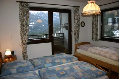 Ein Bett oder Betten in einem Zimmer der Unterkunft Fewo Nr. 15 Haus Konradgut