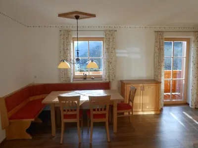 Ein Sitzbereich in der Unterkunft Gollehenhof