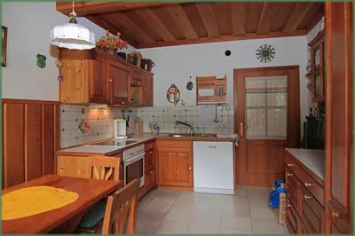 Küche/Küchenzeile in der Unterkunft Haus Paradies am See